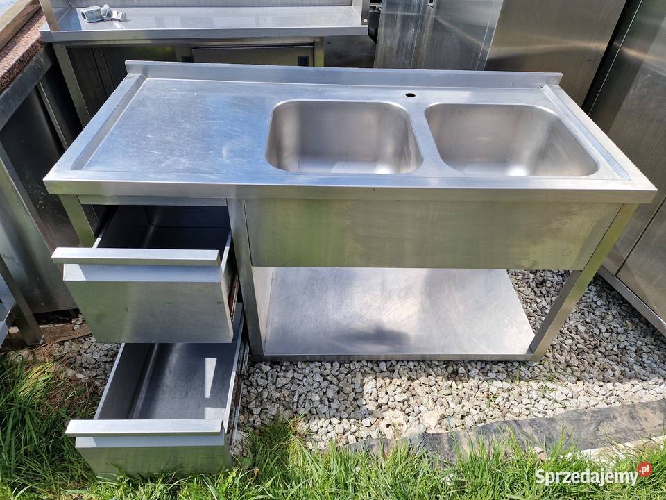 Zlew Gastronomiczny 2 Komorowy z 2 Szufladami i Ostrów Wielkopolski