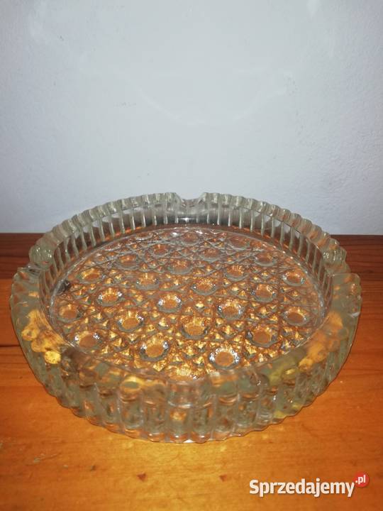Szkło Ząbkowice popielnica z epoki PRL Warszawa