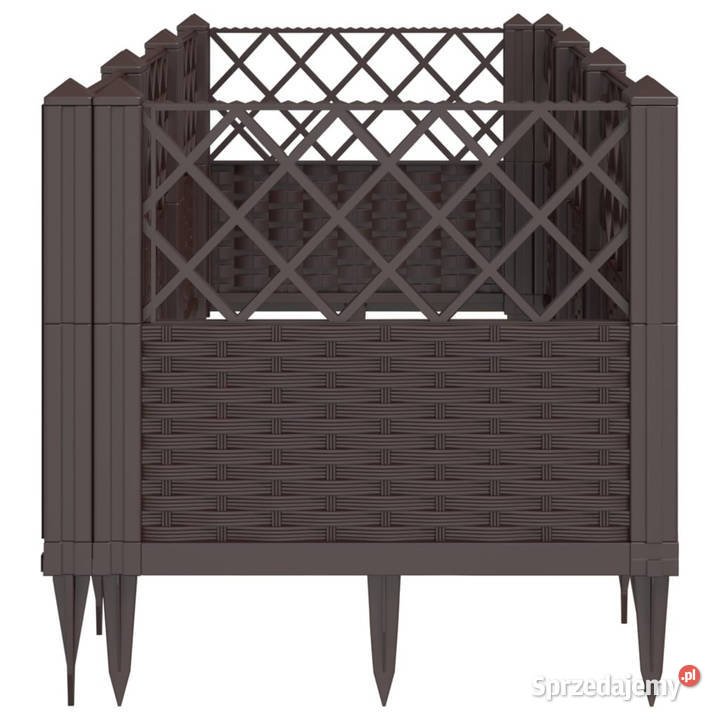 Donica ogrodowa na kołkach brązowa 1235x435x435 Warszawa