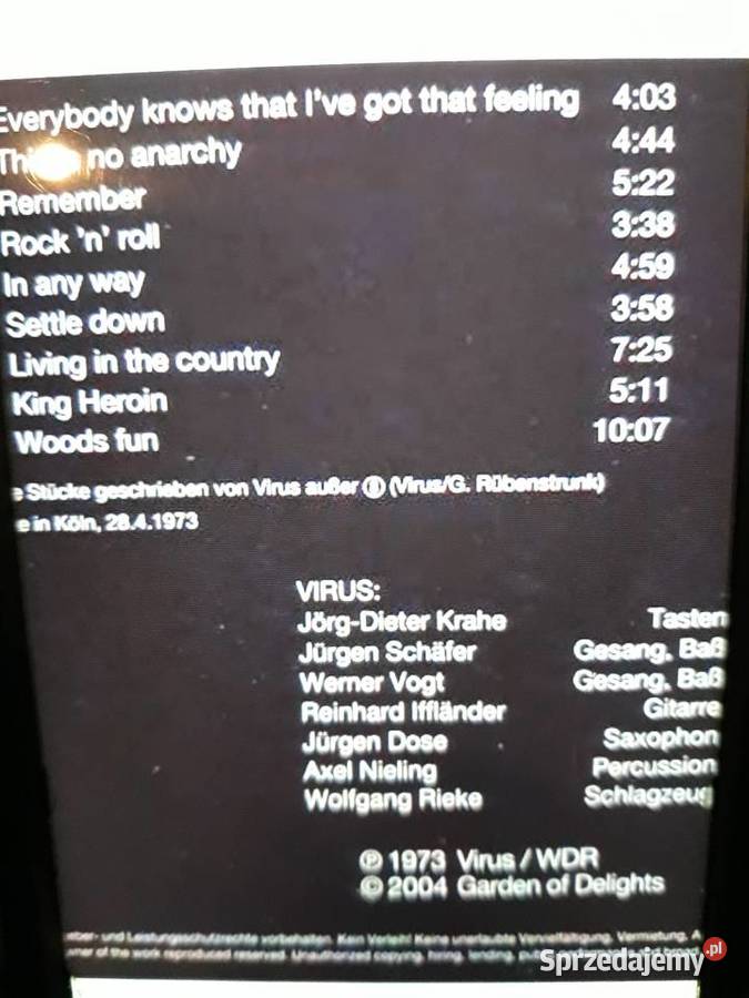 Archiwum Prog Rocka Krautrocka VIRUS Live Płyty i kasety Rzeszów