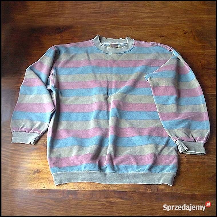 Bluza męska ciepła w paski L Wzrost 173 bawełna Warszawa