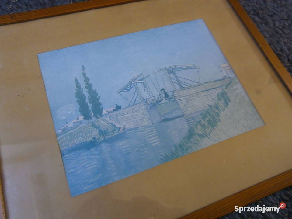 Obraz w ramie Postać na moście autor nieznany Łódź