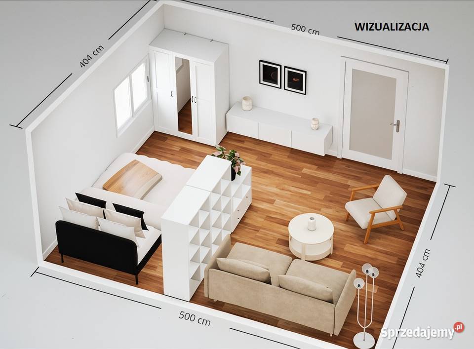 Przestronna kawalerka 35 m kw w centrum placu z 35m2