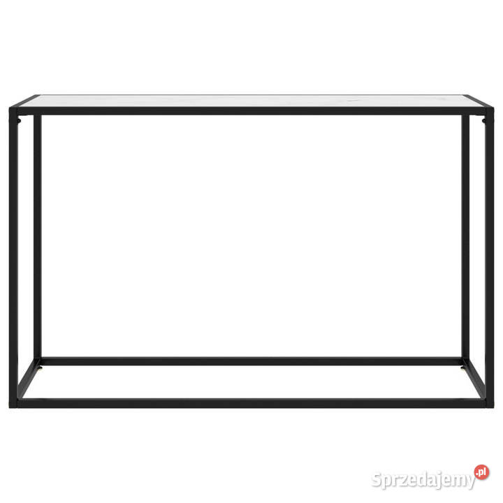 Stolik konsolowy biały 120x35x75 szkło hartowane sprzedam
