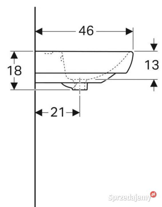 Sprzedam umywalkę marki Geberit Selena Square 60