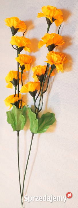 Goździk sztuczny gałązka 5 kwiatów 44 8 kolorów Siewierz