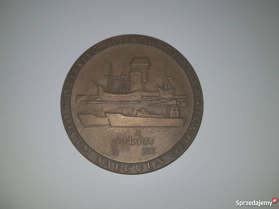 Medal moneta X wieków Gdańska 1962 Warszawa
