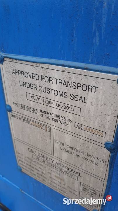 Kontenery morskie 20dv Nowe pomorskie Banino