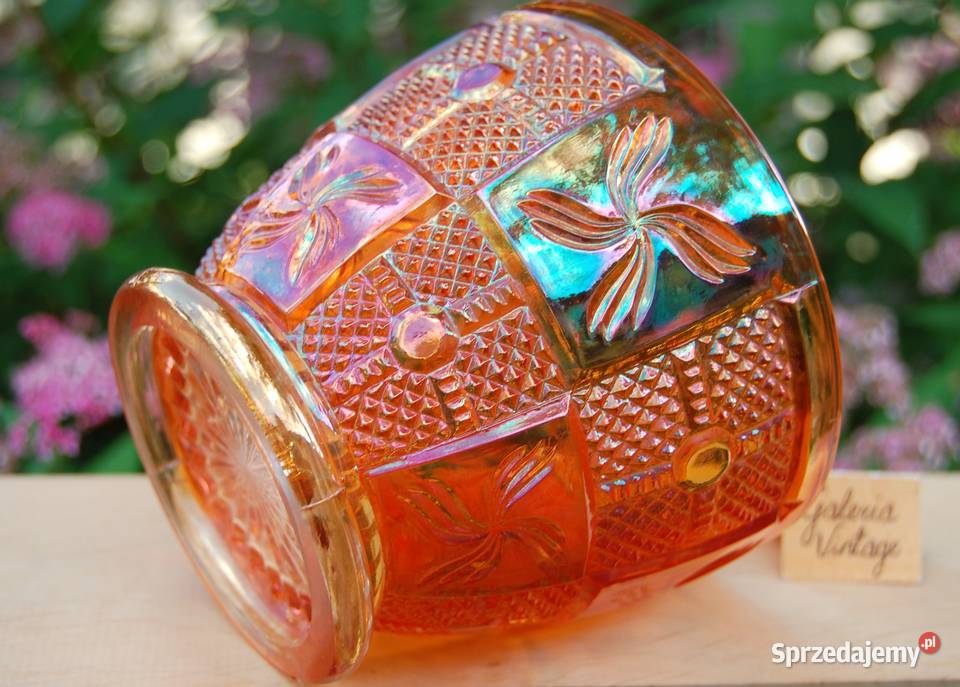 Art Deco Huta Hortensja bomboniera szkło Cukiernice lubelskie Lublin sprzedam