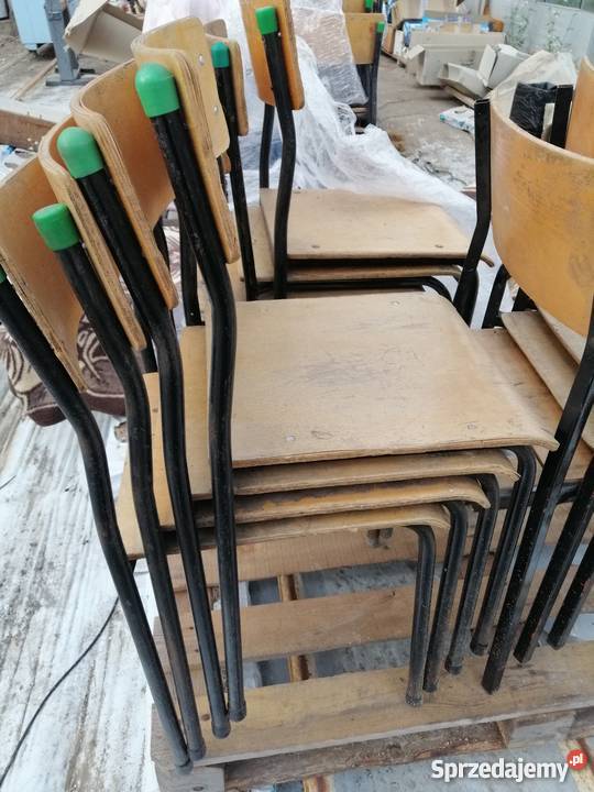 Krzesła PRL szkolne tanio