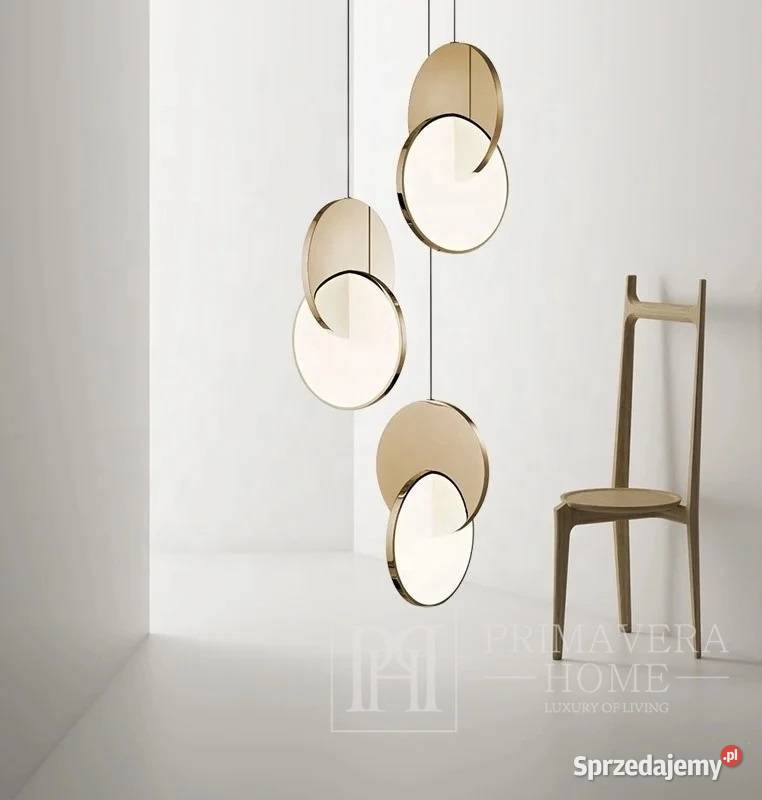 Żyrandol nowoczesny PLANET lampa wisząca złota