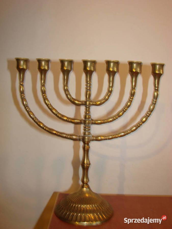 mosiężna menora Pruszcz Gdański