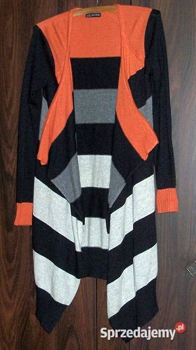 Sweter z acrylu w pasy marki Fuming r 4042 wielkopolskie Wieleń