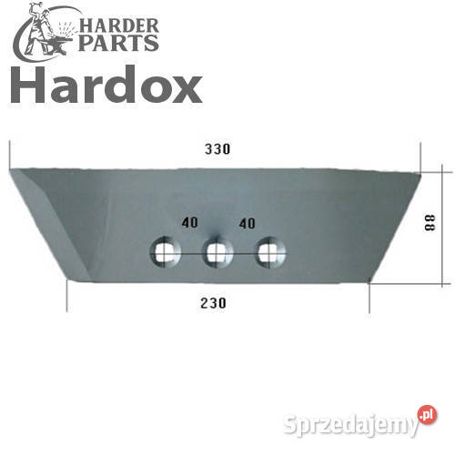 Dłuto 100hektarów HARDOX 80543L części do pługa