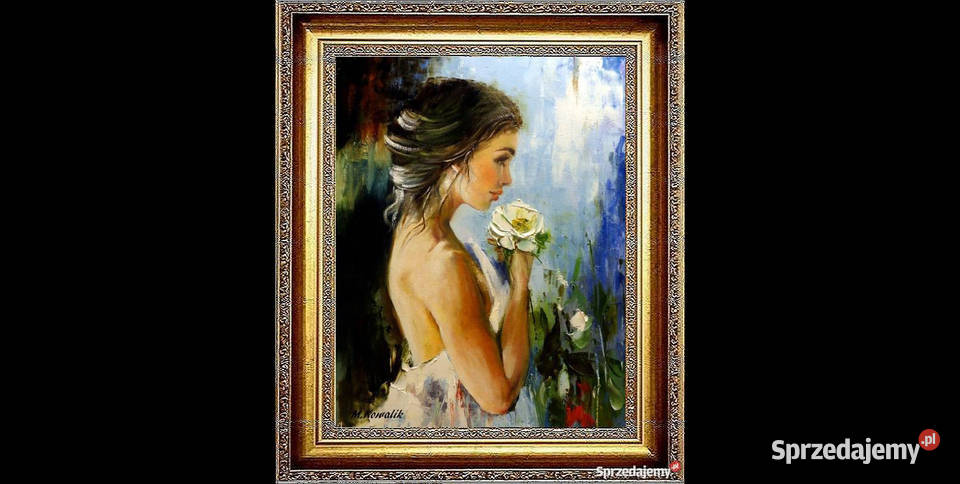 Kamelia Obraz olejny 40x50 akt dziewczyna Warszawa
