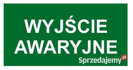 Naklejka BHP napis wyjście awaryjne AC006