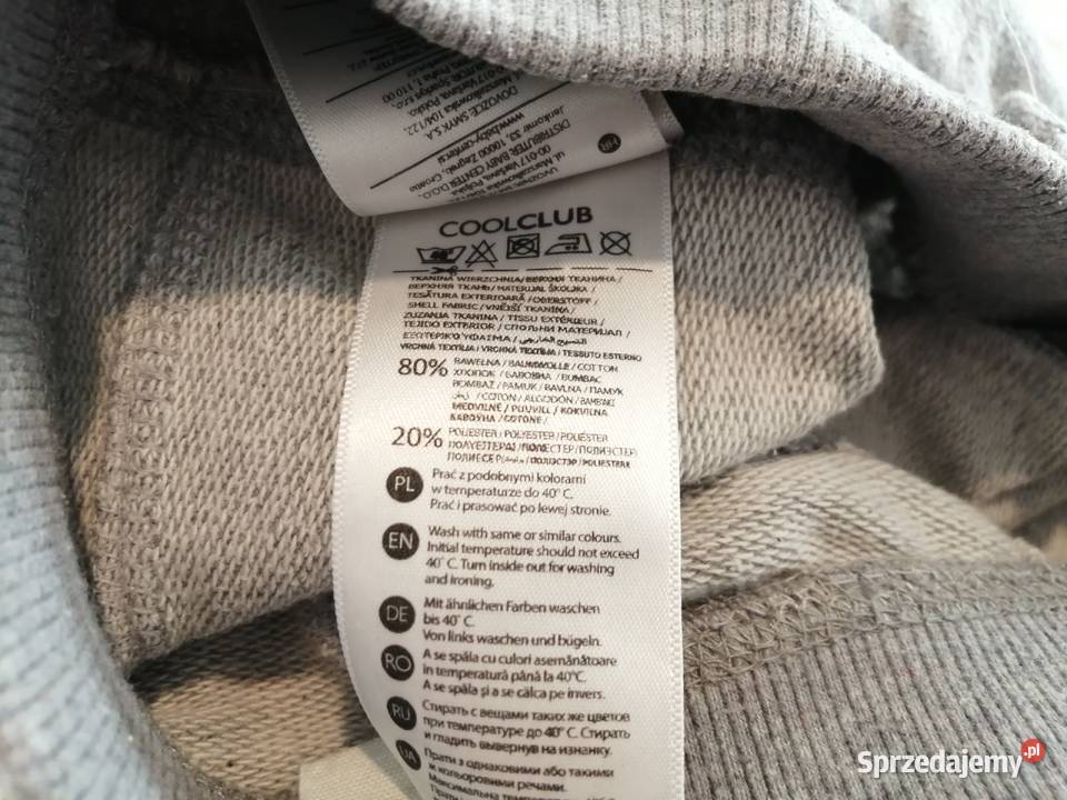Spodnie dresowe chłopięce szare 92 Smyk Odzież Czeladź