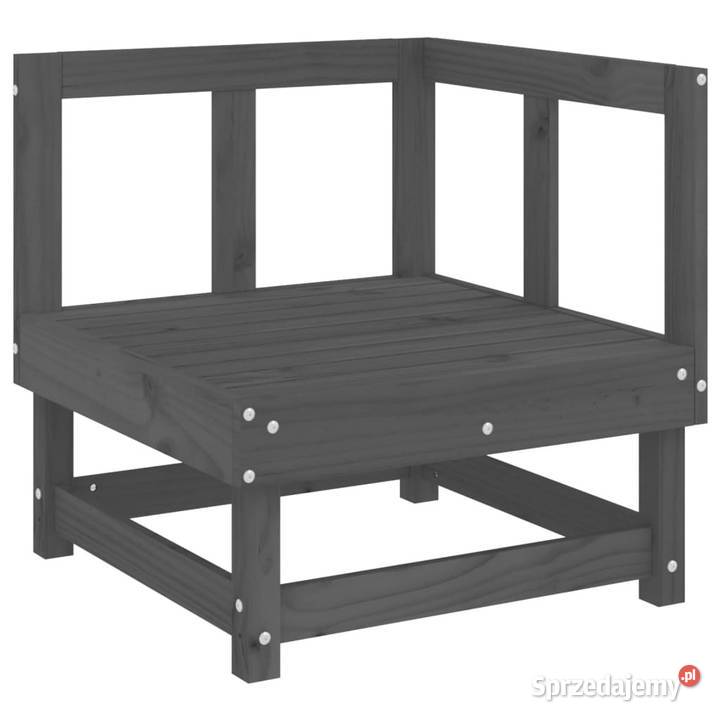 Ogrodowa sofa narożna szara lite drewno sosnowe Warszawa