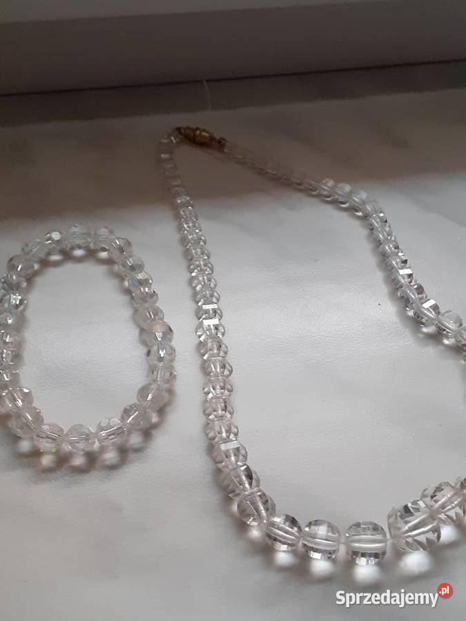 Naszyjnik i bransoletka z naturalnego kryształu mazowieckie Siedlce