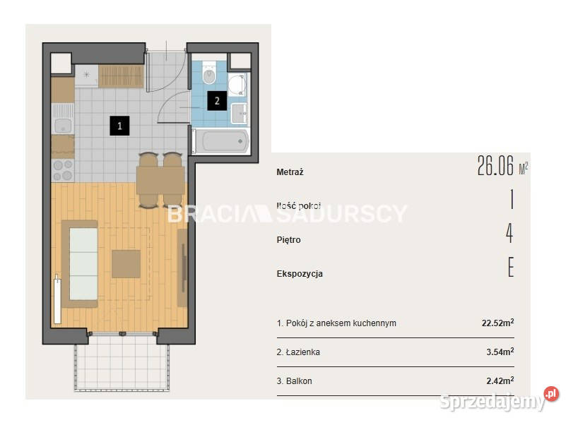 Sprzedam mieszkanie Kraków Aleja Kijowska 2606m2 Piętro 4