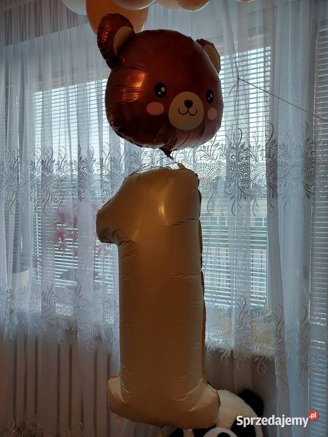 Dekoracyjne balony foliowe 3 girlanda roczek Łomża