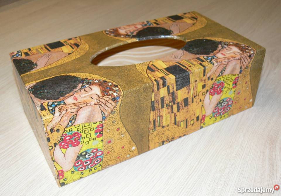 Chustecznik Gustav Klimt Spełnienie Pocałunek odcienie brązowego mazowieckie Warszawa