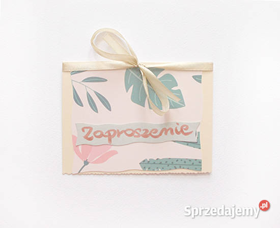 pudrowe zaproszenie na imprezę bohozaproszenia Opole