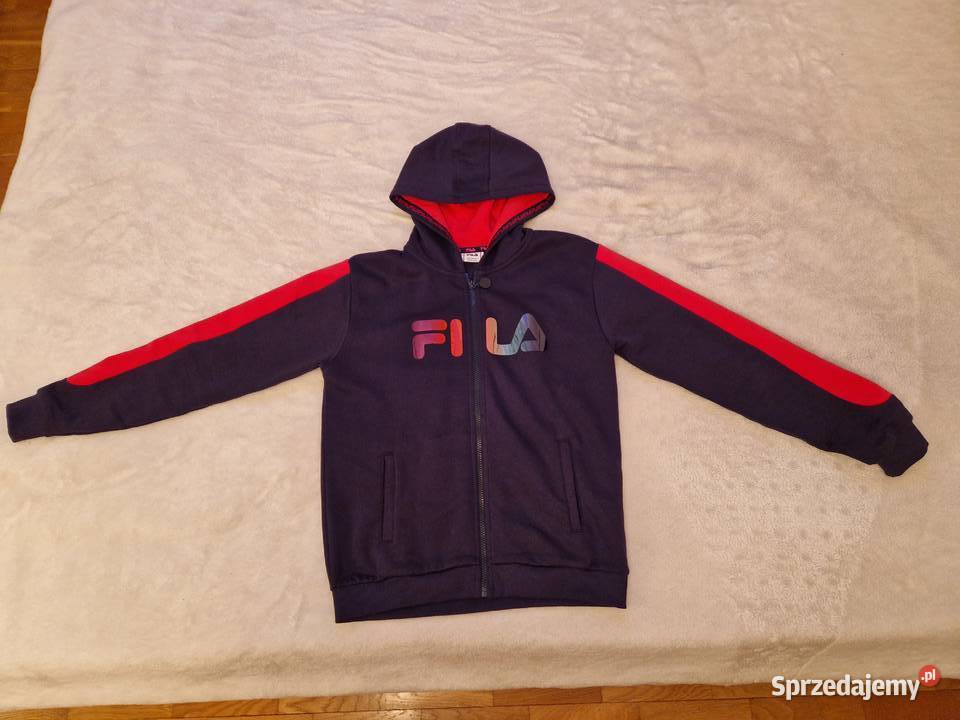 Bluza granatowa z kapturem Fila dziewczęca 14 Bluzy Bibice