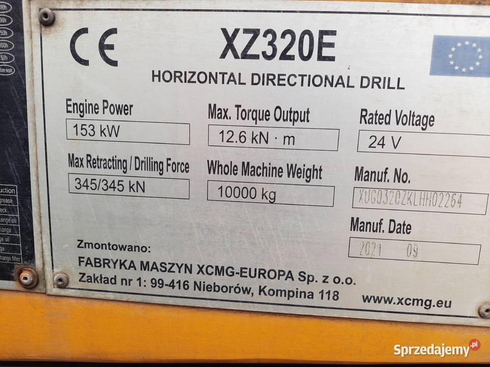 Sprzedam wiertnicę XCMG XZ 320 z osprzętem 2420h śląskie Częstochowa