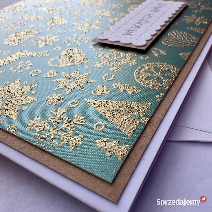 Kartka świąteczna ręcznie robiona z kopertą Mielec