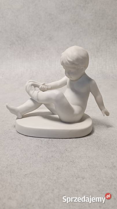Porcelanowa Figurka chłopca Chłopczyk biskwitowa Jawor