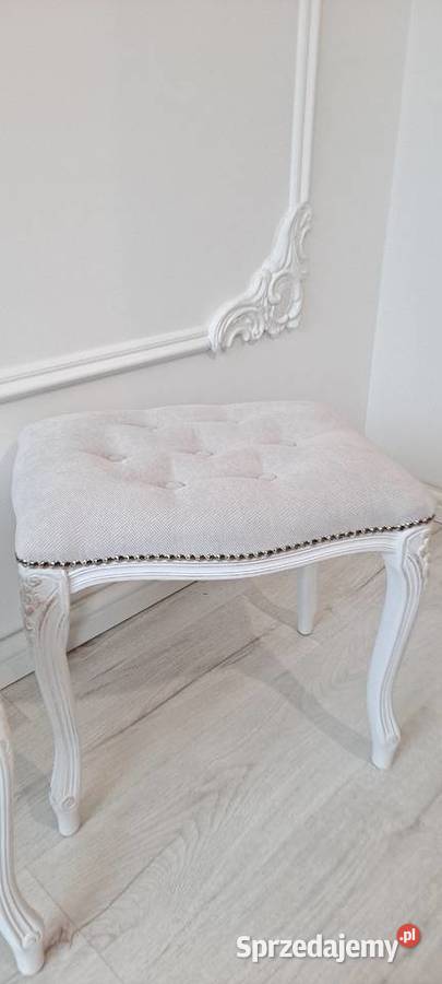 Stylowa pikowana pufa podnóżek Shabby Chic Szczecin