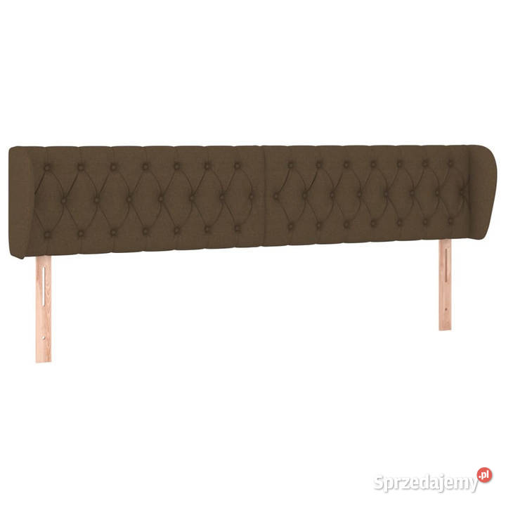 Zagłówek uszak ciemnobrązowy 183x23x7888 tkanina