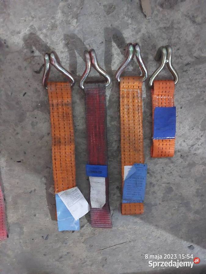 Pas transportowy beż napinacza z hakiem opolskie