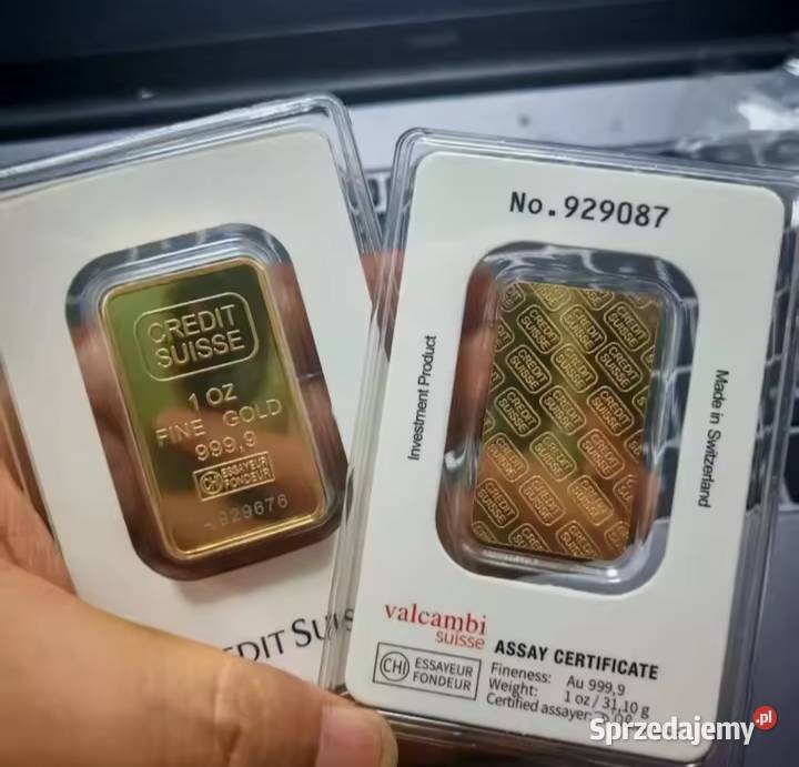 Nowe modele replik sztabek złota credi suisse 1 Pozostałe Antyki, Sztuka, Kolekcje opolskie Goła