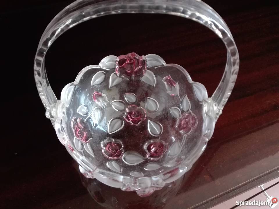 Szkło ozdobne koszyczek i szkatulka Ceramika i szkło Czarne