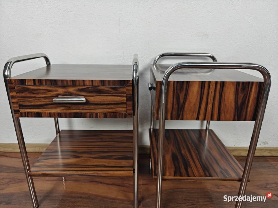 Szafki nocne Chrom Palisander Art Deco Bauhaus Szafki Warszawa