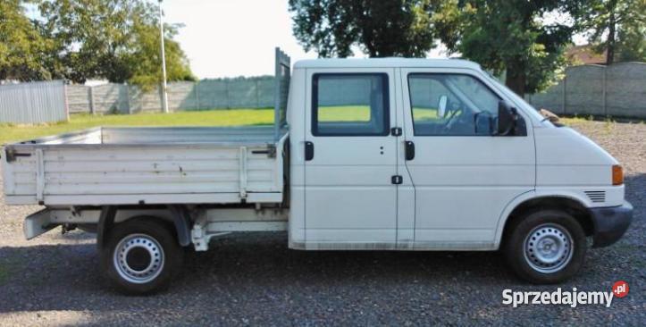 Volkswagen T4 Doka skrzyniowy 6 os 25 TDI biały Samochody dostawcze Nakło