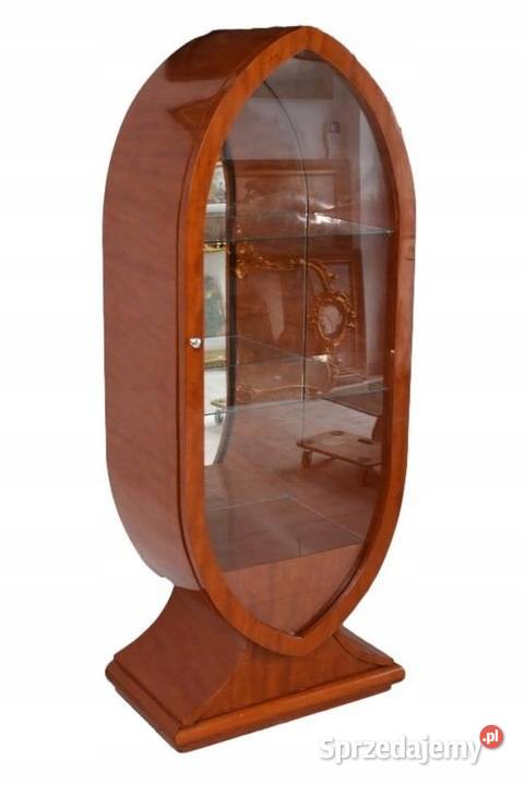 Owalna Witryna Styl Art Deco Gablotka Serwantka Kredensy i witryny Kraków