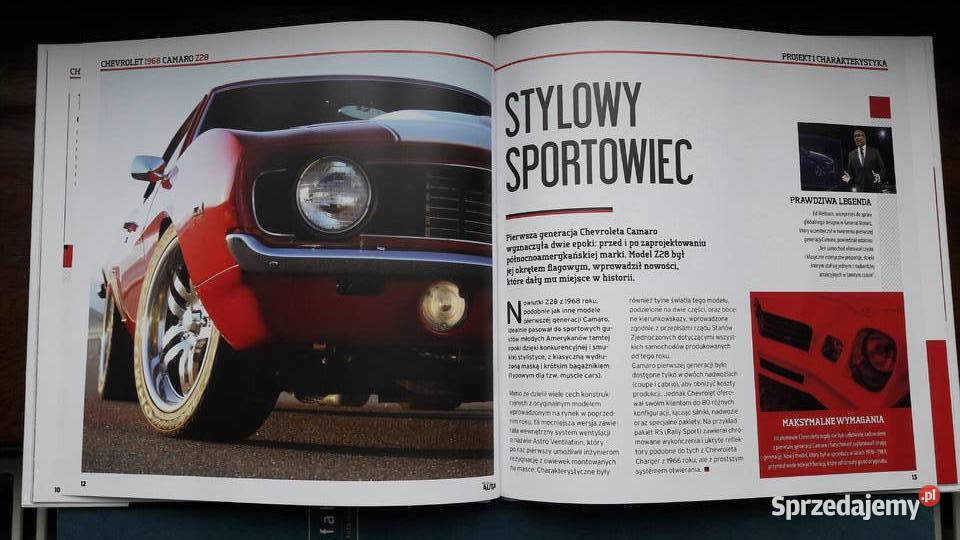 Książeczka kultowe auta Chevrolet 1968 Camaro opolskie Głuchołazy
