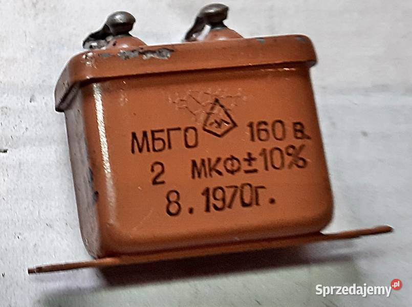 Kondensator 2 uF 10 160 V MBGO radziecki wielkopolskie Ostrów Wielkopolski