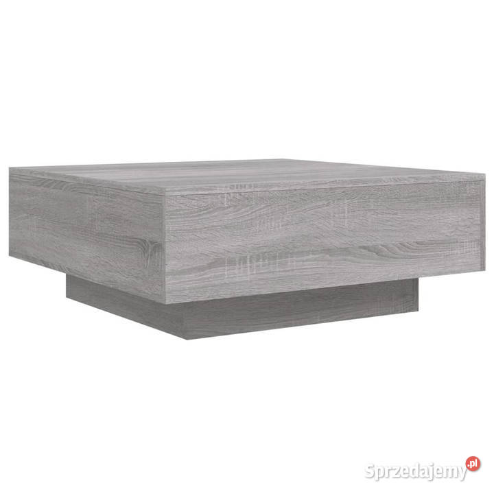 Stolik kawowy z LED szary dąb sonoma 80x80x31 mazowieckie