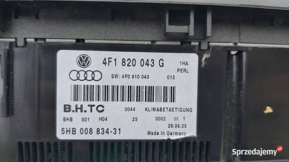 Panel ogrzewania Audi A6 C6 warmińsko-mazurskie