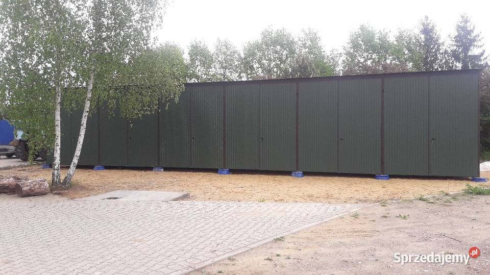 Garaż Blaszany 15x6 jednospadowy Zielony Jasło