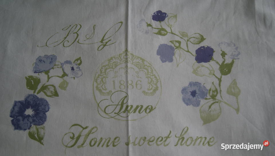 Firany shabby chic kwiaty napisy kplpiękne Dobroszyce sprzedam