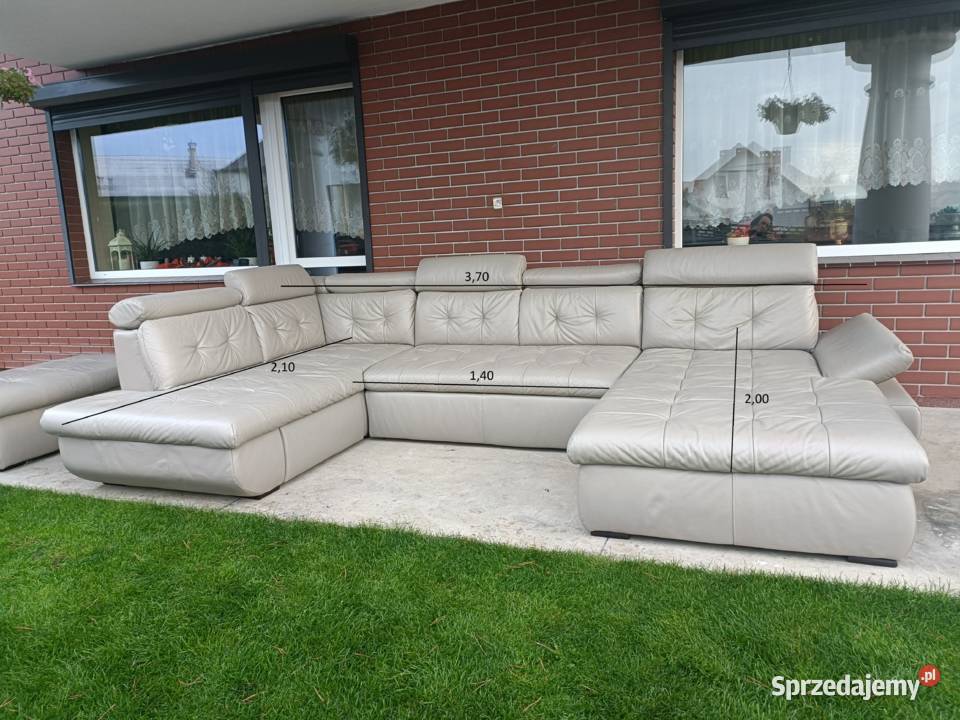 Sprzedam narożnik w kształcie litery U ze skóry Meble Konin sprzedam