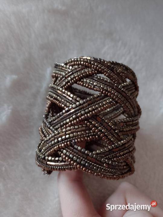 ZARA Szeroka Bogato zdobiona bransoletka na rękę Dodatki