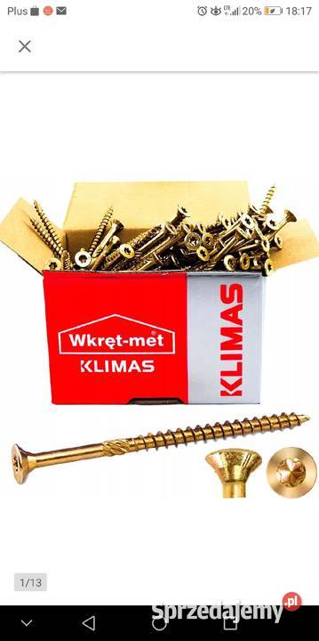wkręty ciesielskie stożkowe 5x70 TORX lubuskie Gorzów Wielkopolski