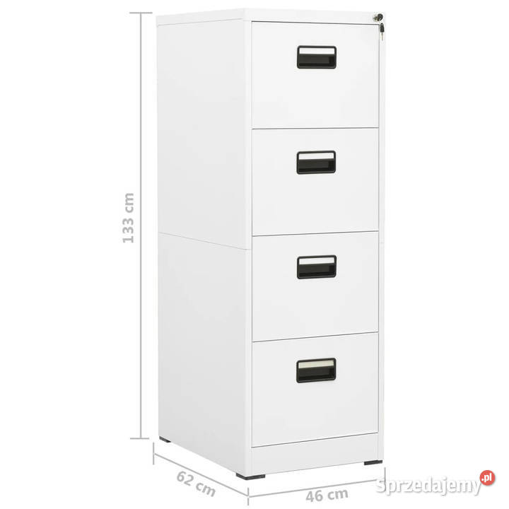 Szafka kartotekowa biała 46x62x133 stalowa sprzedam