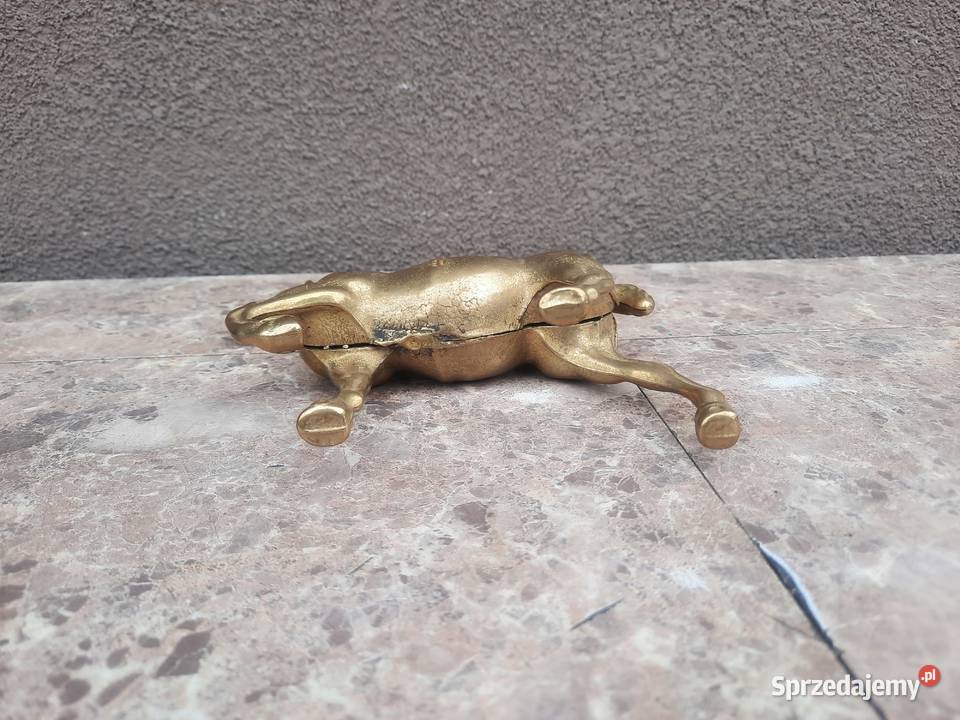 Koń konik figurka mosiądz 14 dekoracja ozdoba Tczew
